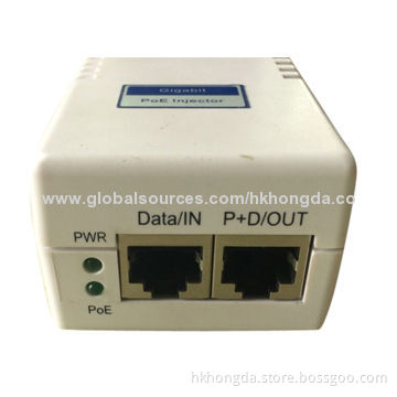 Single Port PoE Injector (IEEE802.3at compliant) with 48V/50V/56V